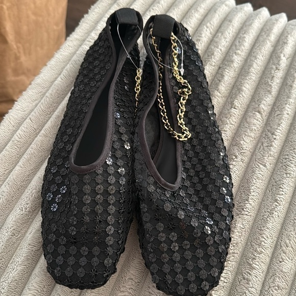 J Crew Quinn embellished removable ankle-strap ballet flats in mesh CA977 - Picture 2 of 4